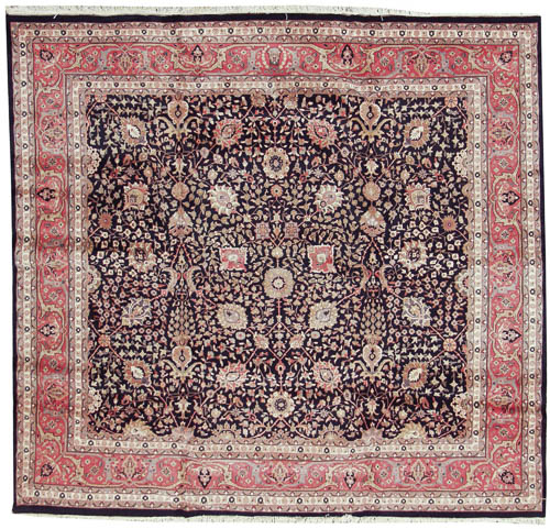 12x12 Tabriz Design Square Rug